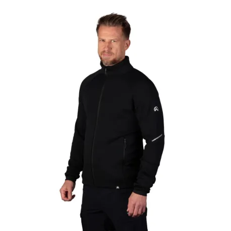 Pánska zateplená turistická mikina so zipsom NORTHFINDER YACAR-269black