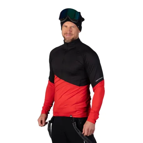 Pánska lyžiarska mikina s 1 2 zipsom NORTHFINDER BERTI-361redblack