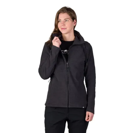 Dámska zateplená turistická mikina so zipsom NORTHFINDER IZEBEL-269black