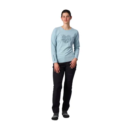 Dámske turistické tričko s dlhým rukávom NORTHFINDER ANGE-396lightblue