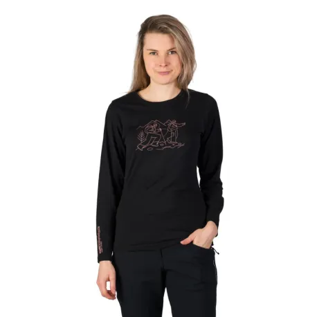 Dámske turistické tričko s dlhým rukávom NORTHFINDER NERE-269black