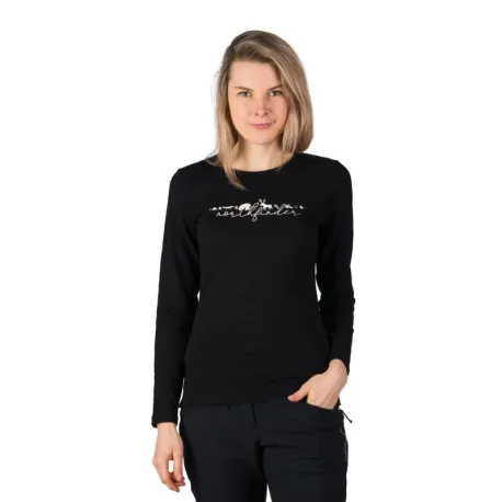 Dámske turistické tričko s dlhým rukávom NORTHFINDER REIMUNDA-269black