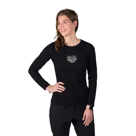 Dámske turistické tričko s dlhým rukávom NORTHFINDER NUUTTI-269black