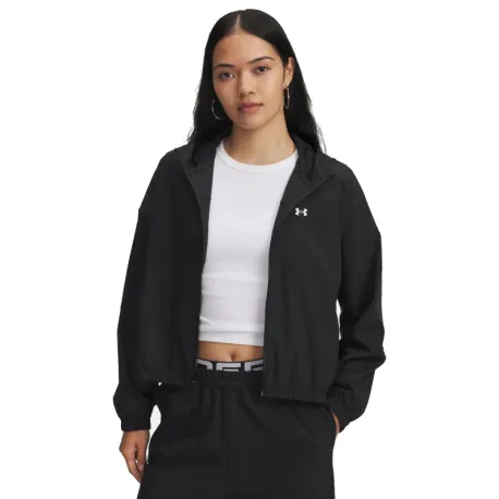 Dámska tréningová bunda s kapucňou UNDER ARMOUR UA Rival Woven Jkt HD-BLK
