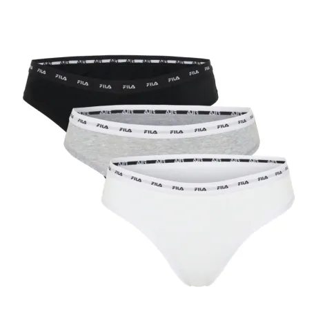 Dámske nohavičky FILA 3 PACK-WOMAN STRING ELASTIC WITH LOGO-999-Assorted