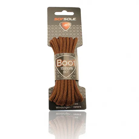 Šnúrky do topánok SOFSOLE LACES OUTDOOR 801942 LIGHT BROWN WAXED 152 CM