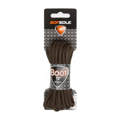 Šnúrky do topánok SOFSOLE LACES OUTDOOR 801980 DARK BROWN WAXED 183 CM