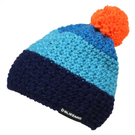 Zimná čiapka BLIZZARD Tricolor, blue navy orange