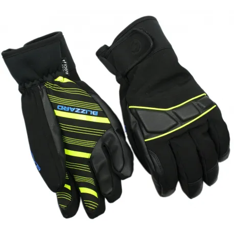 Lyžiarske rukavice BLIZZARD Profi ski gloves, black neon yellow blue