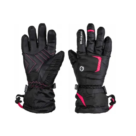 Juniorské lyžiarske rukavice BLIZZARD Reflex junior ski gloves, black pink