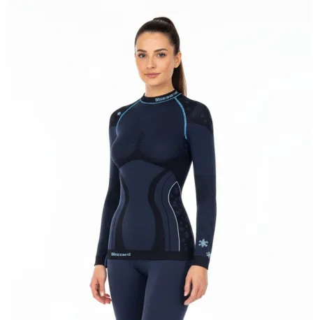 Dámske termo tričko s dlhým rukávom BLIZZARD CLASSIC CUT-Viva long sleeve, anthracite light blue-21 22