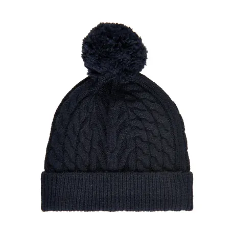 Zimná čiapka COLOR KIDS Cable knit recycle Hat -Dress Blues