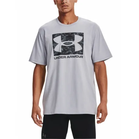 Pánske tričko s krátkym rukávom UNDER ARMOUR UA ABC CAMO BOXED LOGO SS-GRY