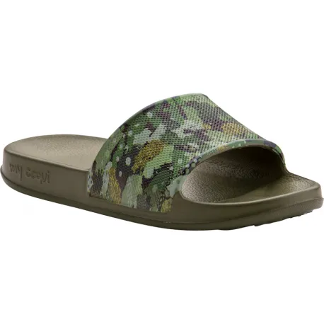 Detské šlapky (plážová obuv) COQUI Tora army green camo