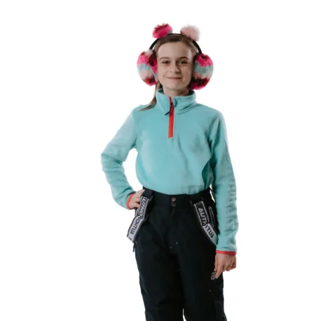 Dievčenská lyžiarska flisová mikina AUTHORITY KIDS F-LAURA_mint