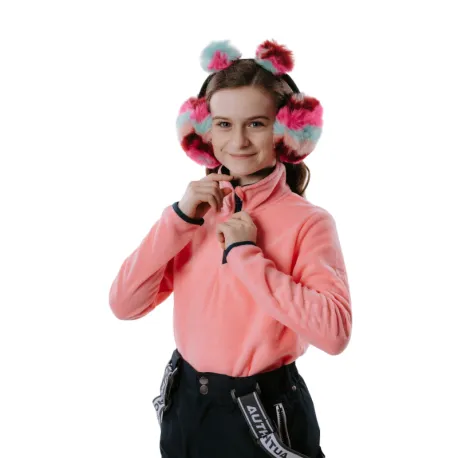 Dievčenská lyžiarska flisová mikina AUTHORITY KIDS F-LAURA_peach