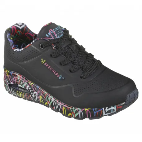 Dámska rekreačná obuv SKECHERS Uno Loving Love W black