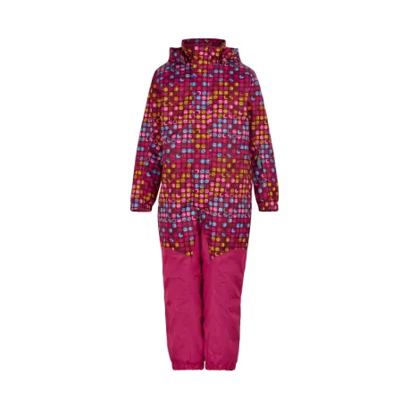 Dievčenský zimný overal COLOR KIDS Coverall AOP, AF 10.000, pink peacock