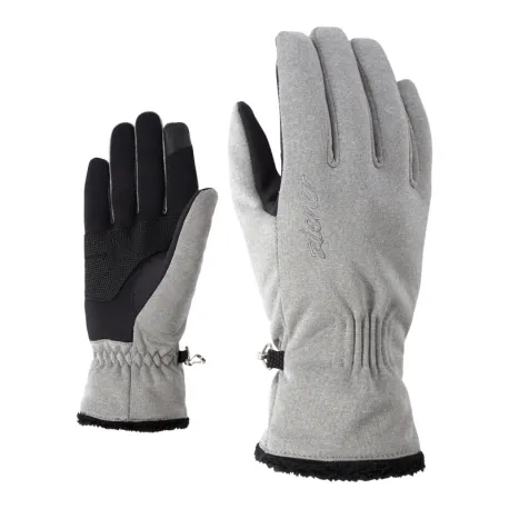 Dámske rukavice ZIENER Ibrana-Z Touch-113047-752-Grey melange