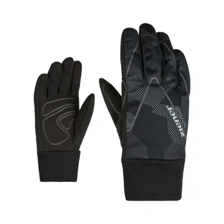 Juniorské bežecké rukavice ZIENER UNICO-808268-247-gray ink camo