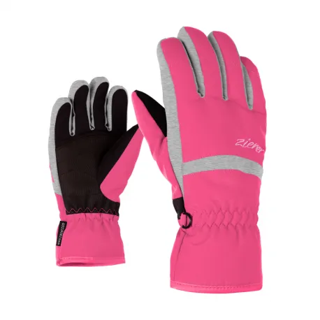 Dievčenské lyžiarske rukavice ZIENER LEJANO-801946-766-pop pink