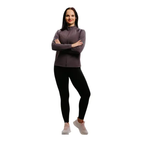 Dámska bežecká bunda ANTA Knit Track Top-862215702-1-22_Q1-Dark purple-grey