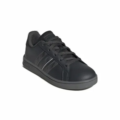 Juniorská rekreačná obuv ADIDAS Grand Court Camouflage carbon grey four core black