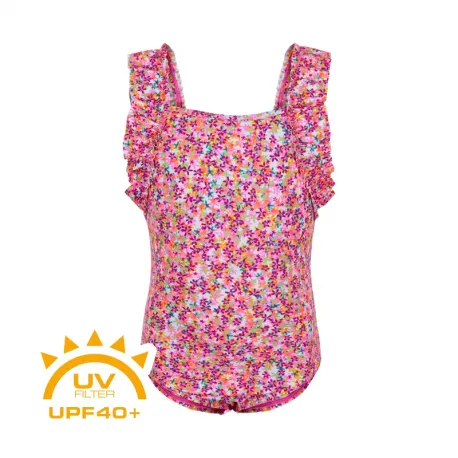 Dievčenské plavky COLOR KIDS Swimsuit w. frills-sugar pink