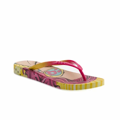 Dámske žabky (plážová obuv) COQUI Kaja Printed wow lt. fuchsia