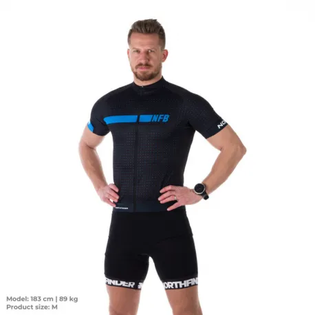 Pánsky cyklistický dres s krátkym rukávom NORTHFINDER GERARDO Black 271