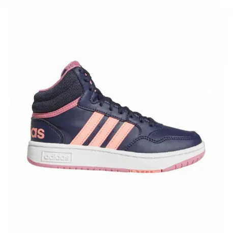 Dievčenská rekreačná obuv ADIDAS Hoops Mid 3.0 shadow navy acid red rose tone