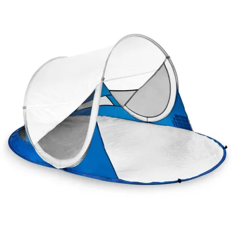 Plážový stan SPOKEY STRATUS Self-folding UV 40 190x120x90 - white-blue