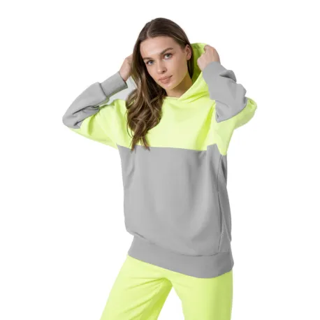 Dámska mikina s kapucňou 4F WOMENS SWEATSHIRT BLD024-45S-CANARY GREEN