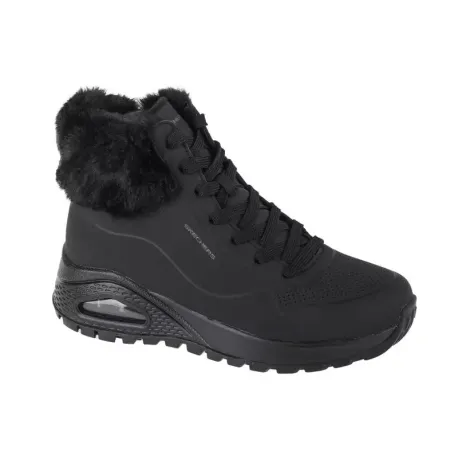 Dámske členkové zimné topánky SKECHERS Uno Rugged Fall Air W black
