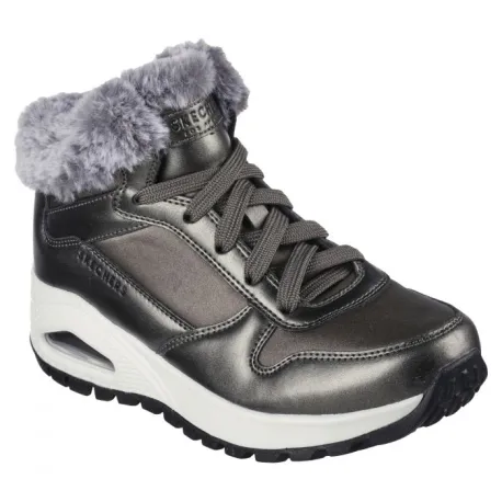 Dámske členkové zimné topánky SKECHERS Uno Rugged Cool Nova gunmetal