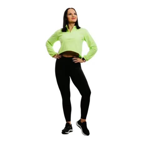 Dámska bežecká mikina s 1 2 zipsom ANTA Knit Track Top-862225702-1-SS22_Q2-Fluorescent Green