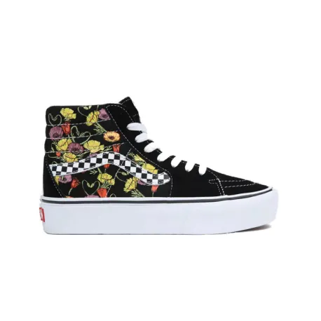 Dámska vychádzková obuv VANS UA SK8-HI Platform 2.0 poppy checkerboard black multi