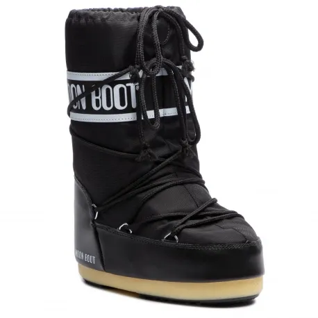 Detské vysoké zimné topánky MOON BOOT ICON NYLON, 001 black