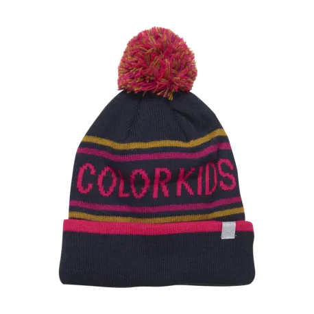 Chlapčenská zimná čiapka COLOR KIDS Hat logo CK, pink glo