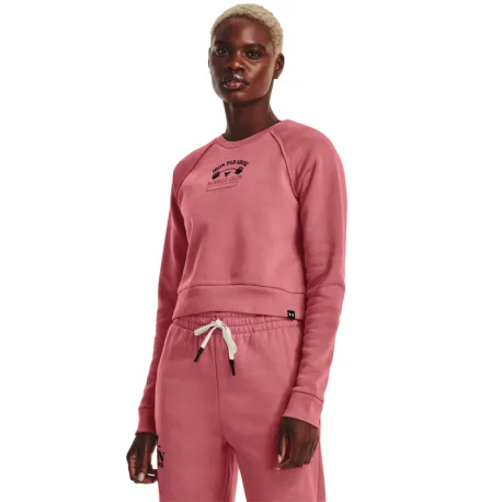 Dámska tréningová mikina UNDER ARMOUR Hm Gym Flc Crw-PNK