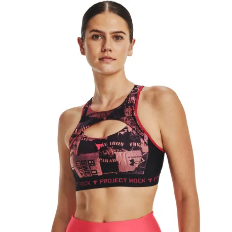 Dámska tréningová športová podprsenka UNDER ARMOUR Csbk Bra Nov Prnt-PNK