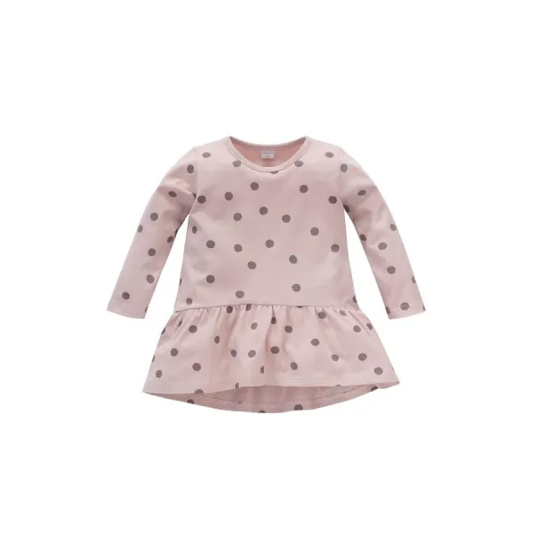 Štýlová tunika v ružovej farbe s bodkami