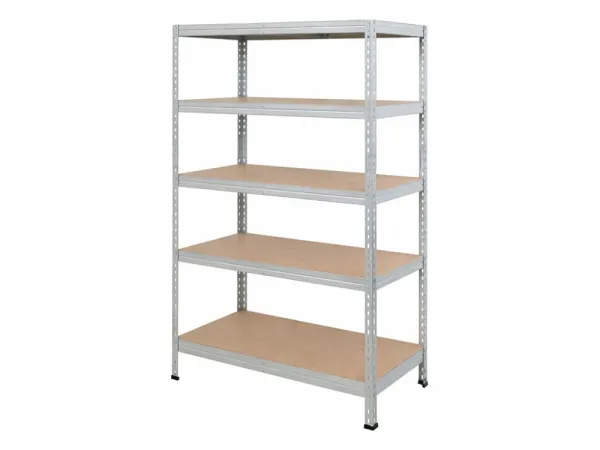 Regál 183x70x30 cm pozinkovaný 5-policový, nosnosť 1000 kg, RIVET