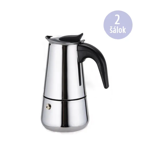 Arise KPS-200 Moka kávovar nerezový, 2 šálky
