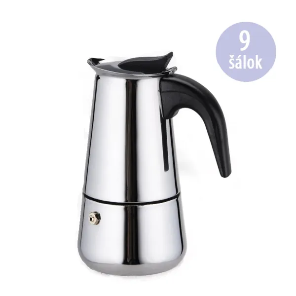 Arise KPS-900 Moka kávovar nerezový, 9 šálok