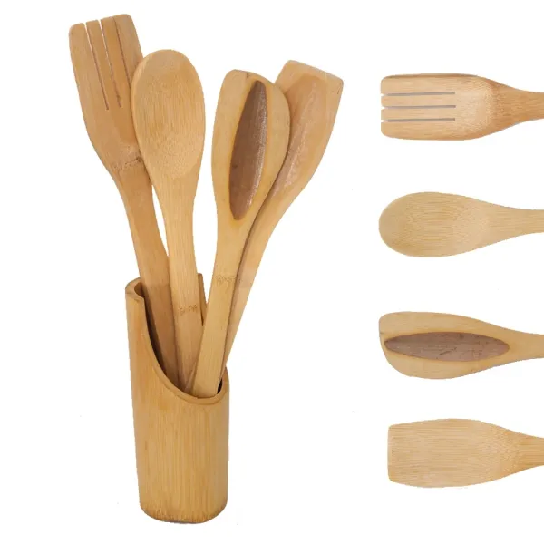 TFY KITCHEN 52759  5-dielna sada kuchynského náčinia, bambusové