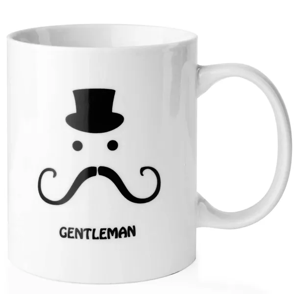 Affek Design MX7834  Šálka s uchom, Gentleman face 340ml
