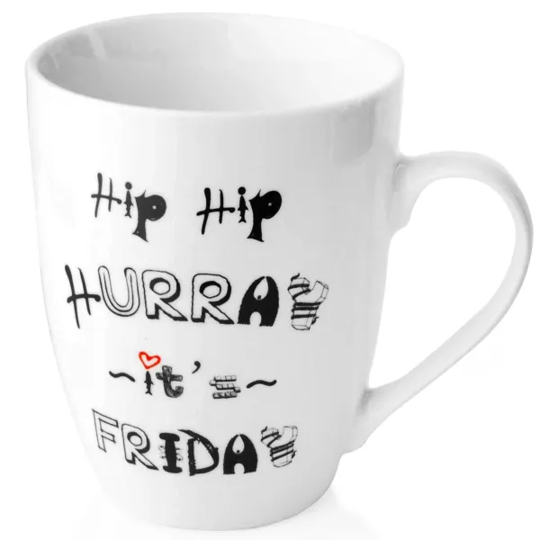 Affek Design MX9179  Šálka s uchom, Hip Hop Hurray its Friday 350ml
