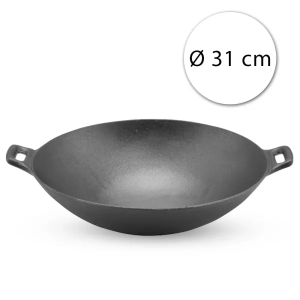 Perfect Home 12137 Liatinová WOK panvica 31 cm, čierna