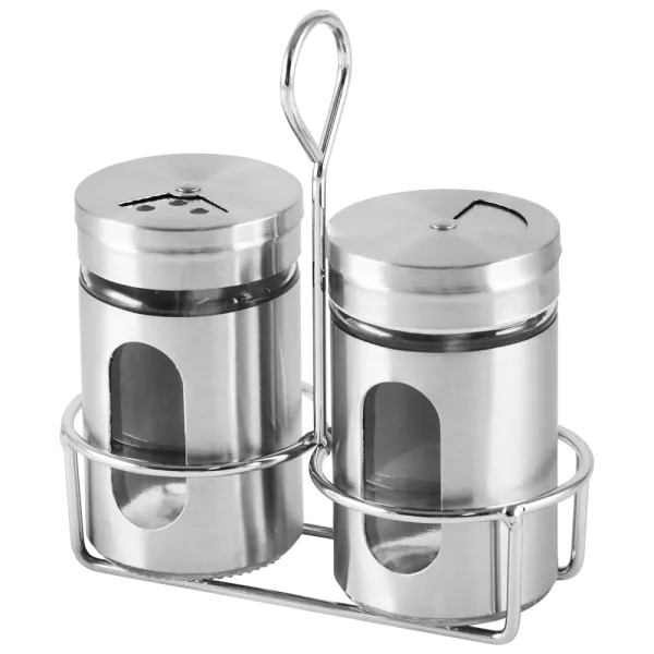 Royal Kitchen 126726 Súprava koreničiek 2 ks so stojanom, nerezové